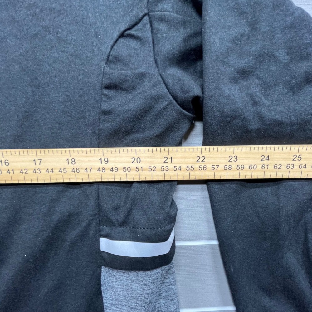Serene Tangerine Black Heather Grey Colorblock Soft Pullover Hoodie XLarge - Picture 8 of 10
